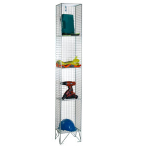 Wire Mesh 4 Comp Nest of 1 Wire Mesh Lockers by AMP Wire Ltd