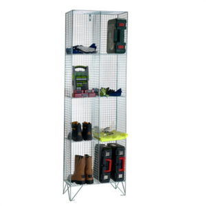 Wire Mesh 4 Comp Nest of 2 Wire Mesh Lockers by AMP Wire Ltd