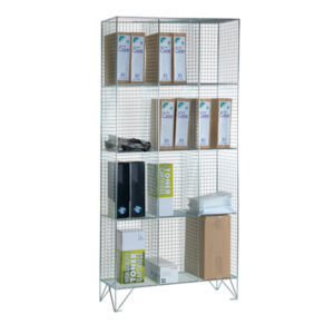 Wire Mesh 4 Comp Nest of 3 Wire Mesh Lockers by AMP Wire Ltd