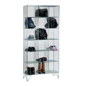 Wire Mesh 6 Comp Nest of 3 Wire Mesh Lockers by AMP Wire Ltd