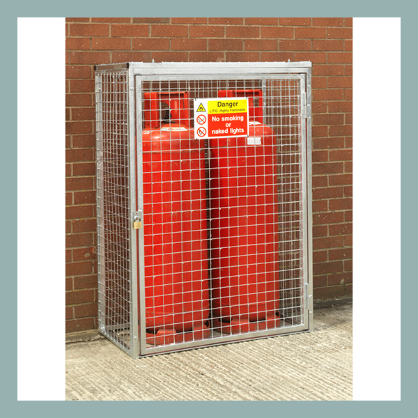 Gas Cylinder Cage for 2 x 47kg Cylinders | UK Manufactured | From Stock