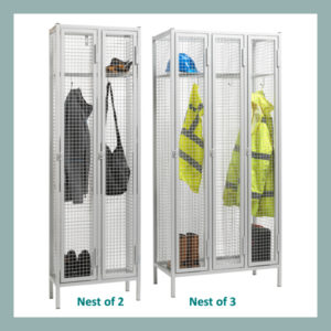 Wire Mesh 1 Door Emergency Services Lockers (Nests)