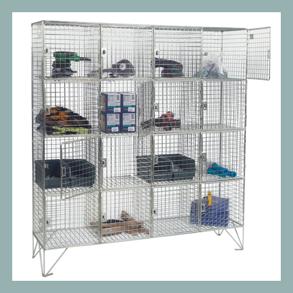 16-Compartment-Wire-Mesh-Locker-With-Doors