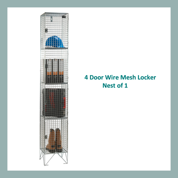 4-Door-Wire-Mesh-Locker-Nest-of-1