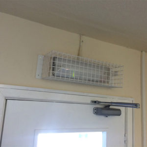Wire Mesh Light Guards for Emergency Lighting