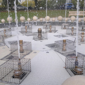 Wire Mesh Protection Cages for Fountain Water Jets