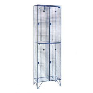 2 Door Nest of Two Wire Mesh Lockers for BBC
