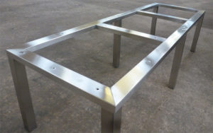 Brushed Stainless Steel Bench Frame