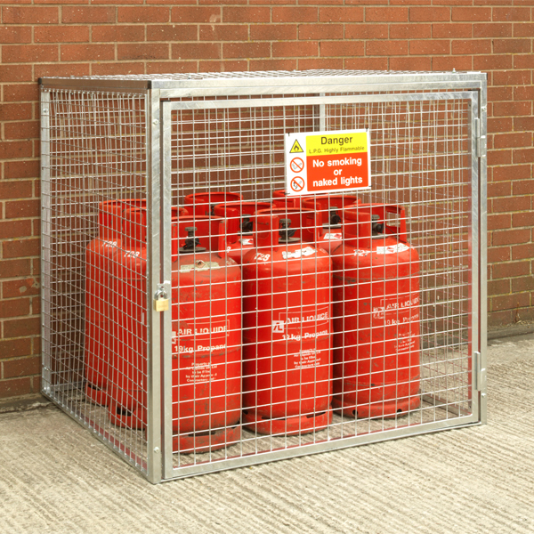 Locker Security Steel Cage Gas Cylinder Bottle Storage 2/6 x Propane 19kg gas UK 
