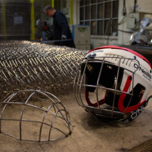 Hurling Helmet Face Guard in Production