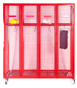 Mobile Fire Service Lockers with Hanging Rail