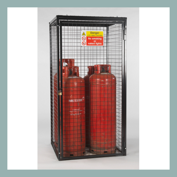 Gas Cylinder Cage for 4 x 47kg Cylinders-Black