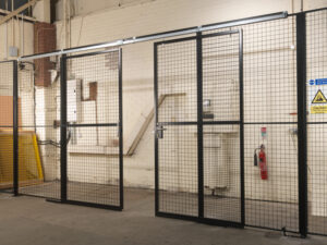 Warehouse Partition with Double Sliding Doors