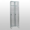 1 Door Nest of 2 Stainless Steel Mesh Locker by AMP Wire