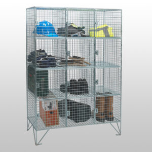 12 Multi Compartment Locker With Doors by AMP Wire