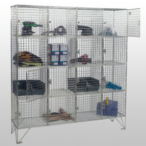 16 Multi Compartment Locker With Doors by AMP Wire