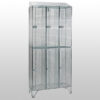 2 Door Nest of 3 Mesh Locker with Sloping Tops by AMP Wire