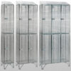 2 Door Wire Mesh Lockers with Sloping Tops by AMP Wire
