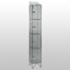 4 Door Nest of 1 Mesh Locker with Sloping Tops by AMP Wire