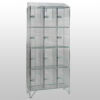 4 Door Nest of 3 Mesh Locker with Sloping Tops by AMP Wire