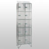5 Door Nest of 2 Mesh Locker with Sloping Tops by AMP Wire