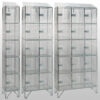 5 Door Wire Mesh Lockers with Sloping Tops by AMP Wire