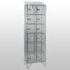 6 Door Nest of 2 Mesh Locker with Sloping Tops by AMP Wire