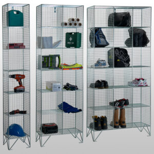 6 Tier Mesh Lockers Without Doors by AMP Wire