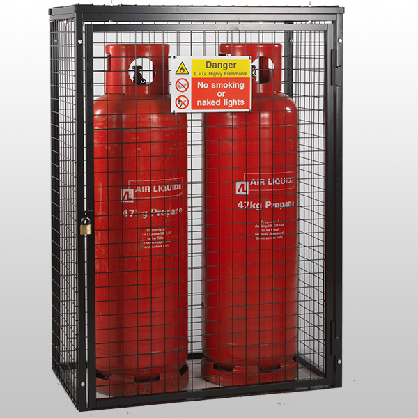 Black Powder Gas Cage for 2 x 47kg Cylinders from AMP