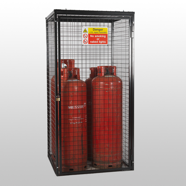 Black Powder Gas Cage for 4 x 47kg Cylinders from AMP