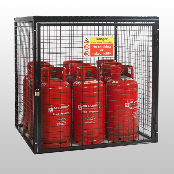 Black Powder Gas Cage for 9 x 19kg Cylinders from AMP
