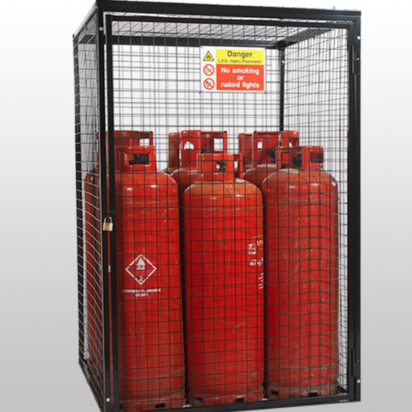 Black Powder Gas Cage for 9 x 47kg Cylinders from AMP