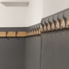 Wall Mounted Coat Rack with Grey Hooks