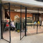 Wire Mesh Double Door Partition for Balloon Street Cycle Store