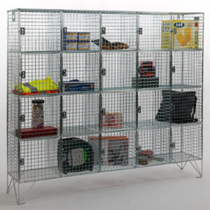 20 Multi Compartment Locker With Doors by AMP Wire