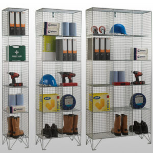 5 Tier Mesh Lockers Without Doors by AMP Wire