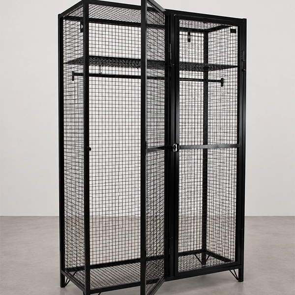 Floor Standing Emergency Service Mesh Locker by AMP Wire