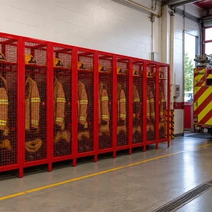 Floor Standing Emergency Service Mesh Lockers